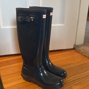 Hunter Navy original tall gloss